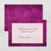 Magenta Leaf RSVP (Devant / Derrière)