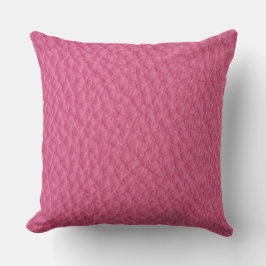 Magenta lederen look print kussen