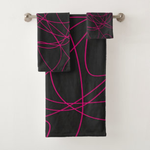 Magenta Line Art sur le noir