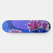 Magenta Lotus Flower Skateboard (Horizontaal)