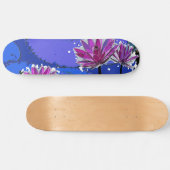 Magenta Lotus Flower Skateboard (Horizontaal)