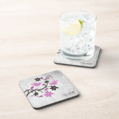 Magenta Lovebird Beverage Coaster Bier Onderzetter (Rechterzijde)