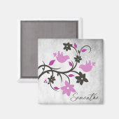 magenta Lovevogels, aangepast magneet (Voorkant / Achterkant)