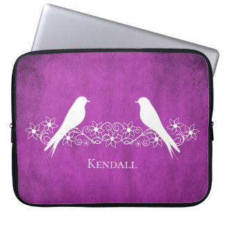 Magenta Lovevogels Floral Vine-laptophoes Laptop Sleeve
