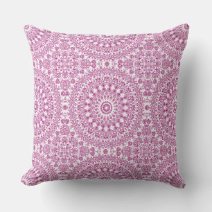 magenta mandala geometrisch patroon kussen