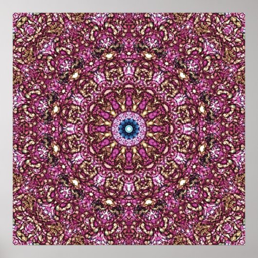 Magenta Mandala Kaleidoscope Impression (Devant)