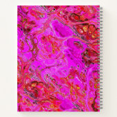 Magenta Marble Swirl gepersonaliseerd Notitieboek (Achterkant)