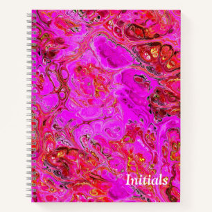 Magenta Marble Swirl - persoonlijk notebook Notitieboek