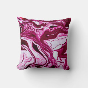 Magenta marble texture kussen