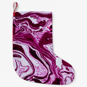 Magenta marmeren textuur: Abstracte vloeibare kuns Kleine Kerstsok