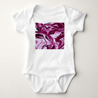 Magenta marmeren textuur: Abstracte vloeibare kuns Romper