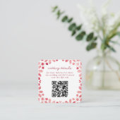 Magenta Marokkaanse Tegels QR Code Weddenschap Informatiekaartje (Staand voorkant)