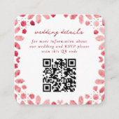 Magenta Marokkaanse Tegels QR Code Weddenschap Informatiekaartje (Voorkant)