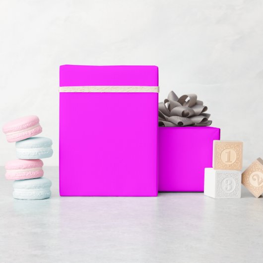 Magenta Matte Wrapping Paper Cadeaupapier (Baby Shower)