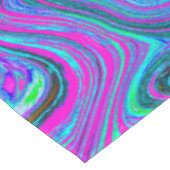 Magenta met marmering en Lime Green Groovy Abstrac Tafelkleed (Gekanteld)