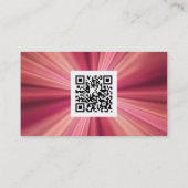 Magenta Metallic Elegance met QR-code Visitekaartje (Achterkant)
