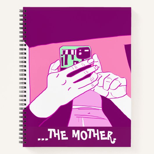 Magenta Mint White van de Mobiele Handen van de mo Notitieboek (Voorkant)