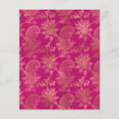 Magenta Navy and Gold Floral Wedding Flyer (Achterkant)