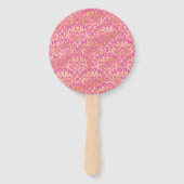 Magenta Navy and Gold Floral Wedding Handwaaier (Achterkant)