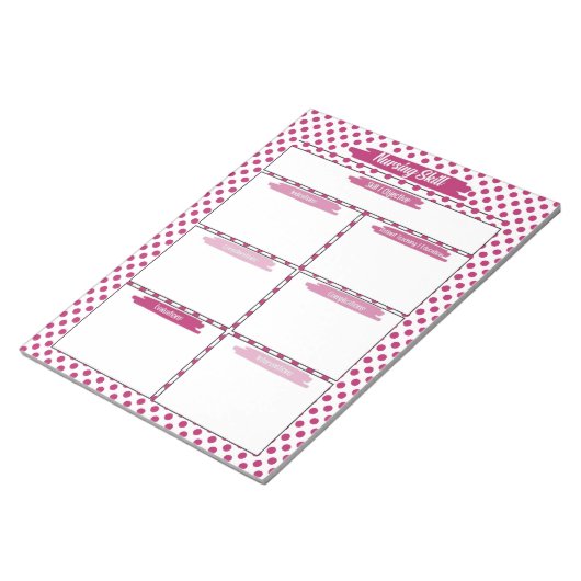 Magenta Nursing Student Skills Sjabloon Notitieblok (Schuin)