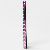 Magenta Ombre Chevron Aangepaste iPhone Case (Achterkant/links)