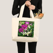 Magenta Orchids Grote Tote Bag (Voorkant (product))