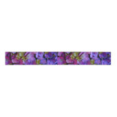 Magenta Paars blauw Hydrangeenbloemen Grosgrain Lint (Voorkant)