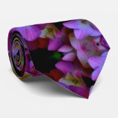 Magenta Paars blauw Hydrangeenbloemen Stropdas (Opgerold)