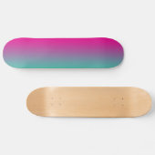 Magenta Paars en Blauwgroen Skateboard (Horizontaal)