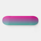 Magenta Paars en Blauwgroen Skateboard (Horizontaal)