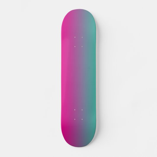 Magenta Paars en Blauwgroen Skateboard (Voorkant)