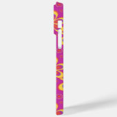 Magenta Paarse Groovy bloempatroon Case-Mate iPhone Case (Achterkant / Links)