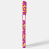 Magenta Paarse Groovy bloempatroon Case-Mate iPhone Case (Achterkant / Rechts)