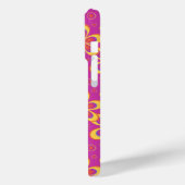 Magenta Paarse Groovy bloempatroon Case-Mate iPhone Case (Achterkant / Links)