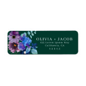 Magenta paarse stijlvol script Retouradres Etiket (Voorkant)