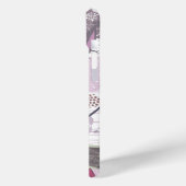 Magenta Paarse Zoete Vogels Bloementuin Chic Case-Mate iPhone Case (Achterkant / Links)