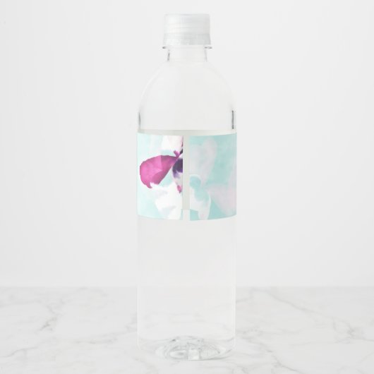 Magenta, Pansies Aquamarines Étiquettes de bouteil (Dos)