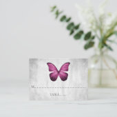 Magenta Papillon Mariage Cartes de Place (Debout devant)