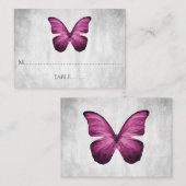 Magenta Papillon Mariage Cartes de Place (Devant / Derrière)