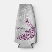 Magenta Peacock - Aangepaste flessenkoeler Flesjeskoeler (Voorkant)