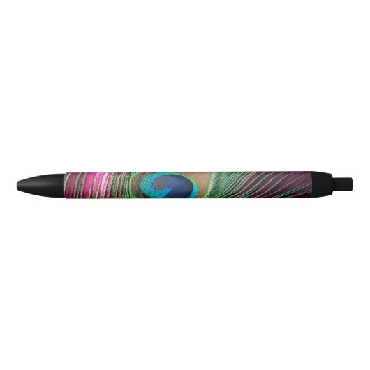 Magenta Peacock Zwarte Inkt Pen (Voorkant)