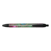 Magenta Peacock Zwarte Inkt Pen (Achterkant)