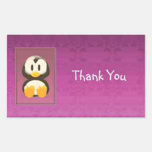 Magenta Penguin Dank u Sticker
