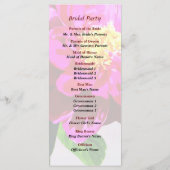 Magenta Peony in Sunshine Wedding Program Programma (Achterkant)
