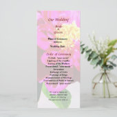 Magenta Peony in Sunshine Wedding Program Programma (Staand voorkant)