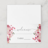 Magenta Pink Floral bruiloft (Buitenkant ongevouwen)