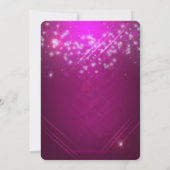 Magenta Pink Sparkle Club PARTY Invitation (Dos)