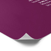 Magenta Plum Purple 11 Tableau Mariage (Coin)