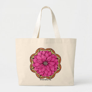 MAGENTA POINSETTIA Canvas tas