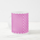 Magenta, Pois blancs, Mug de café givrée (Devant gauche)